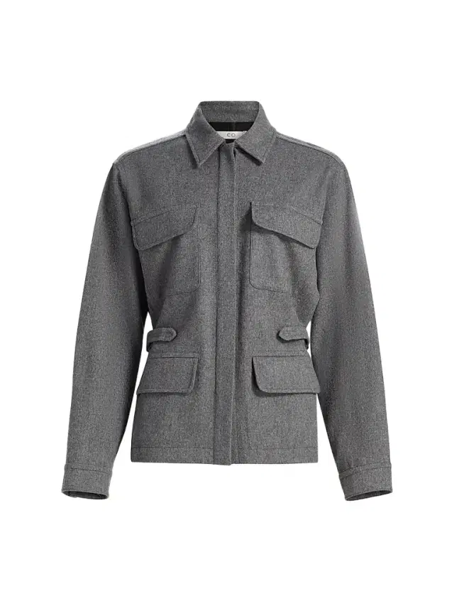 Co Women's Workwear Wool-Cashmere Shirt Jacket
