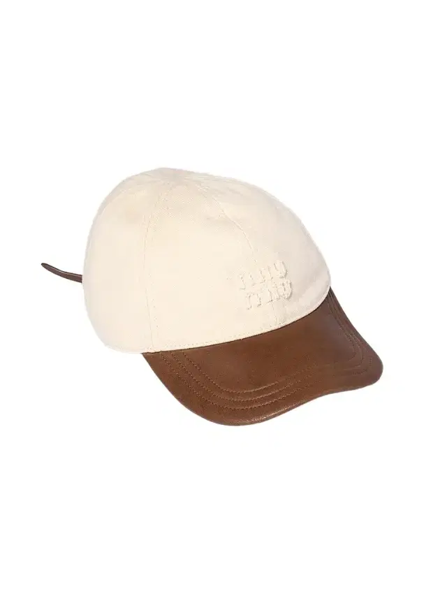 Miu Miu Women's Drill and Nappa Leather Baseball Cap