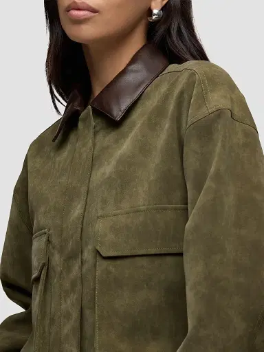 Hudson Jeans Women's Faux Suede Chore Jacket | Thumbnail 6 Hudson Jeans Women's Faux Suede Chore Jacket | Thumbnail 6