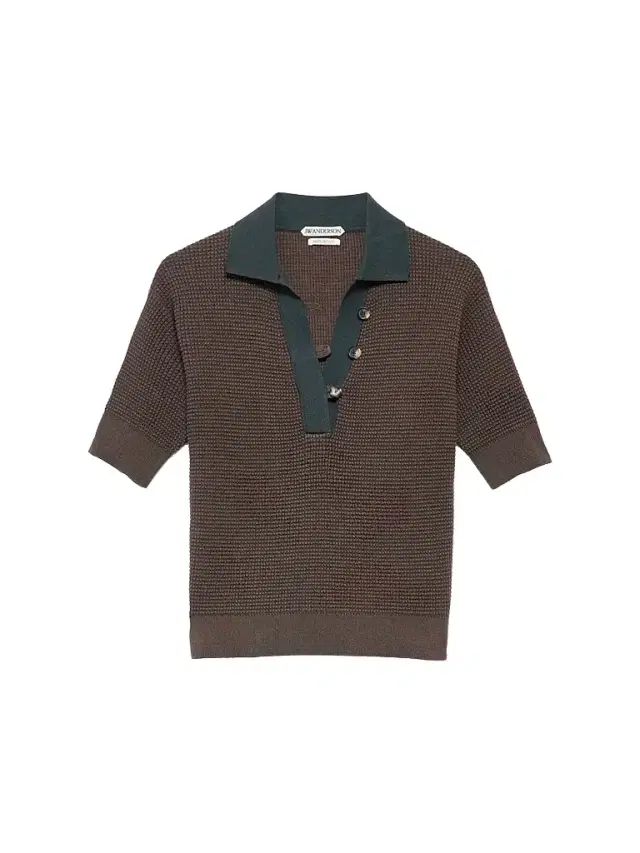Women's Textured Cotton-Blend Polo Sweater
