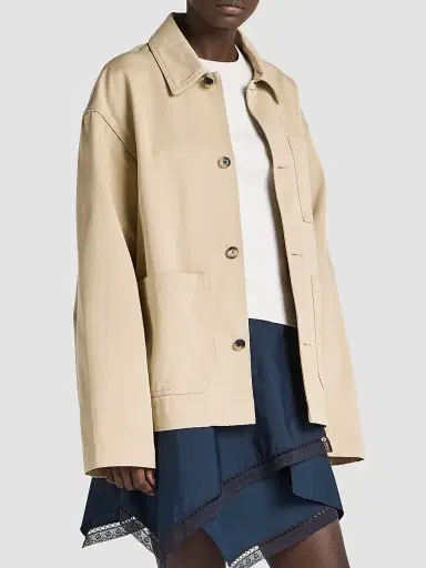 JW Anderson Women's Patch Pocket Cotton Jacket | Thumbnail 2