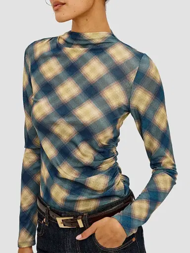 RAILS Women's Joelle Draped Plaid Top | Thumbnail 6 RAILS Women's Joelle Draped Plaid Top | Thumbnail 6