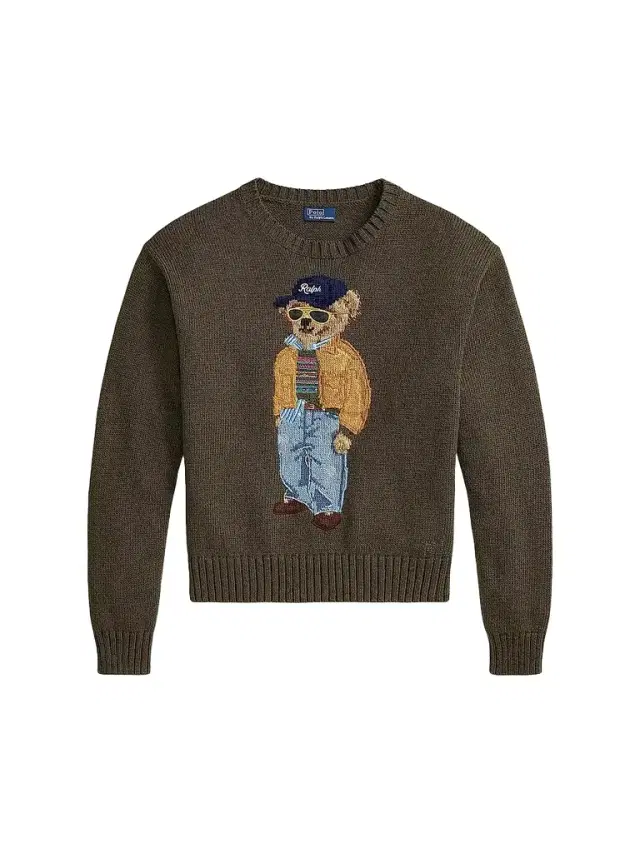 Polo Ralph Lauren Women's Polo Bear Cotton Crewneck Sweater