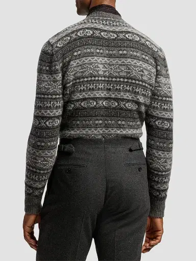 Ralph Lauren Purple Label Men's Fair Isle-Style Cashmere-Blend Sweater | Thumbnail 3 Ralph Lauren Purple Label Men's Fair Isle-Style Cashmere-Blend Sweater | Thumbnail 3