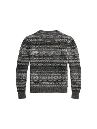 Ralph Lauren Purple Label Men's Fair Isle-Style Cashmere-Blend Sweater | Thumbnail 1 Ralph Lauren Purple Label Men's Fair Isle-Style Cashmere-Blend Sweater | Thumbnail 1