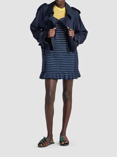 JW Anderson Women's Cotton Crop Trench Jacket | Thumbnail 2