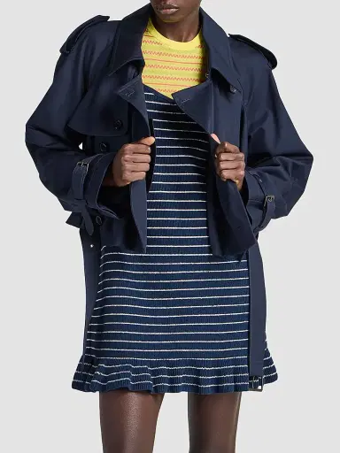 JW Anderson Women's Cotton Crop Trench Jacket | Thumbnail 3