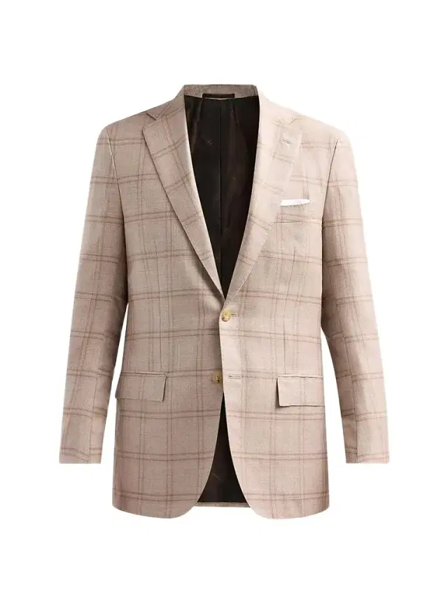 Kiton Men's Plaid Cashmere-Blend Jacket