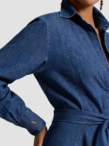 Polo Ralph Lauren Women's Chambray Tie-Waist Midi Shirtdress | Thumbnail 5