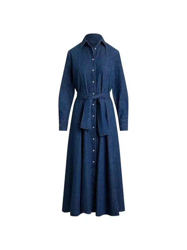 Polo Ralph Lauren Women's Chambray Tie-Waist Midi Shirtdress