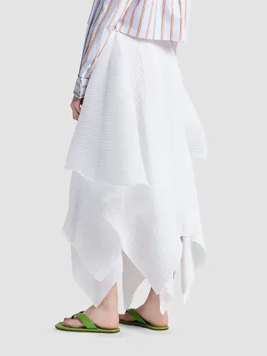 JW Anderson Women's Pleated Handkerchief-Hem Skirt | Thumbnail 3