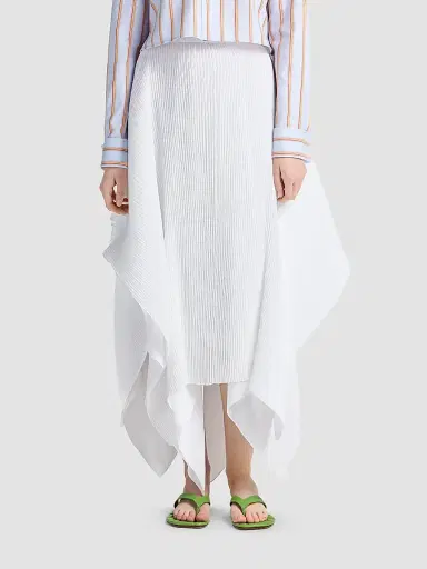 JW Anderson Women's Pleated Handkerchief-Hem Skirt | Thumbnail 4