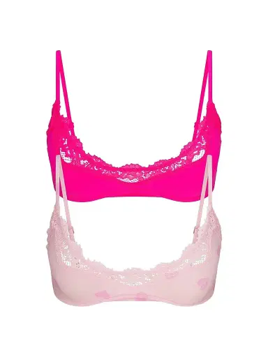 Skims Women's Fits Everybody Lace Scoop Bralette 2-Pack | Thumbnail 1