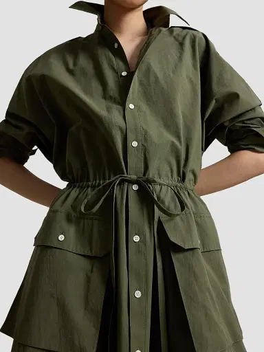 Polo Ralph Lauren Women's Cotton Canvas Utility Shirtdress | Thumbnail 4 Polo Ralph Lauren Women's Cotton Canvas Utility Shirtdress | Thumbnail 4