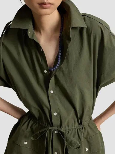 Polo Ralph Lauren Women's Cotton Canvas Utility Shirtdress | Thumbnail 5 Polo Ralph Lauren Women's Cotton Canvas Utility Shirtdress | Thumbnail 5