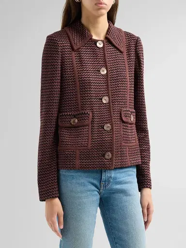 Misook Women's Zigzag Knit Relaxed Jacket | Thumbnail 4