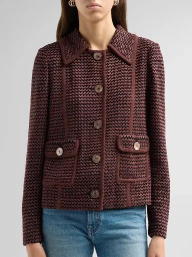 Misook Women's Zigzag Knit Relaxed Jacket | Thumbnail 5