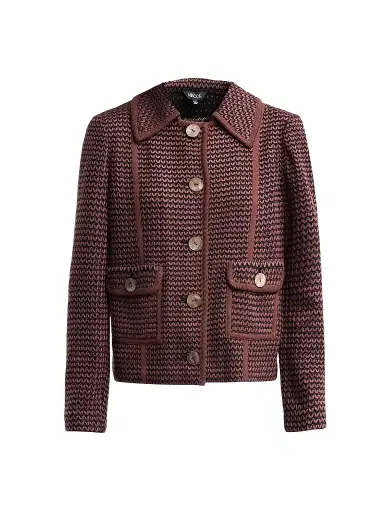 Misook Women's Zigzag Knit Relaxed Jacket | Thumbnail 1