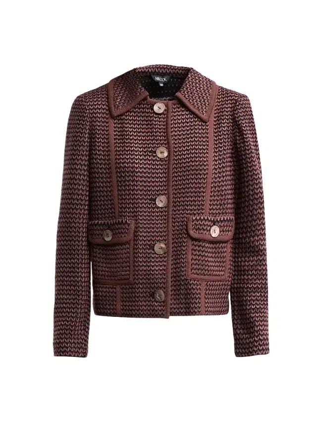 Women's Zigzag Knit Relaxed Jacket Women's Zigzag Knit Relaxed Jacket
