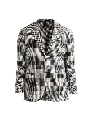 Sartorio Napoli Men's Houndstooth Wool-Alpaca-Silk Sport Coat | Thumbnail 1