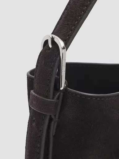 TOTEME Women's Petite Belted Suede Tote | Thumbnail 6