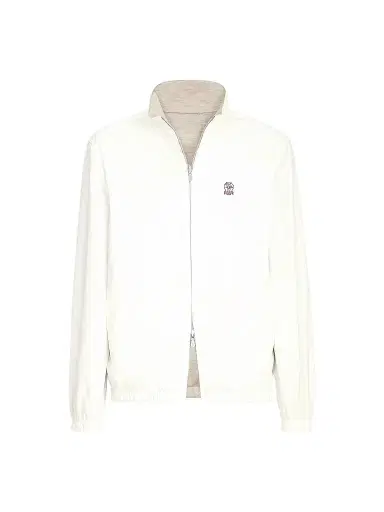 Brunello Cucinelli Men's Bonded Nylon Reversible Outerwear Jacket with Logo | Thumbnail 1