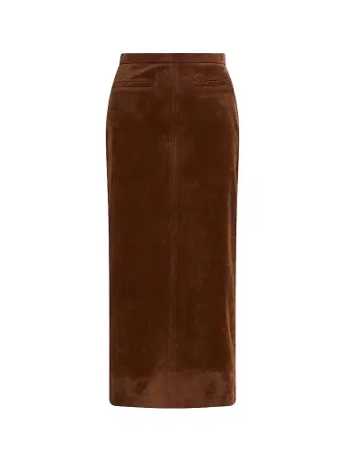 Joe's Jeans Women's Faux-Suede Welt Pocket Midi Skirt | Thumbnail 1