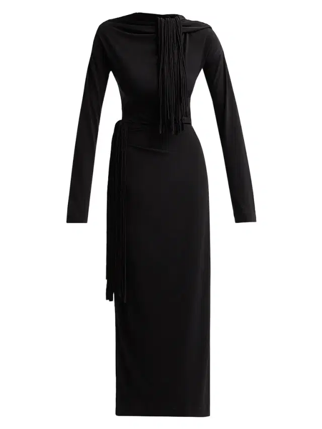 Altuzarra Women's Garland Fringe Draped Maxi Dress