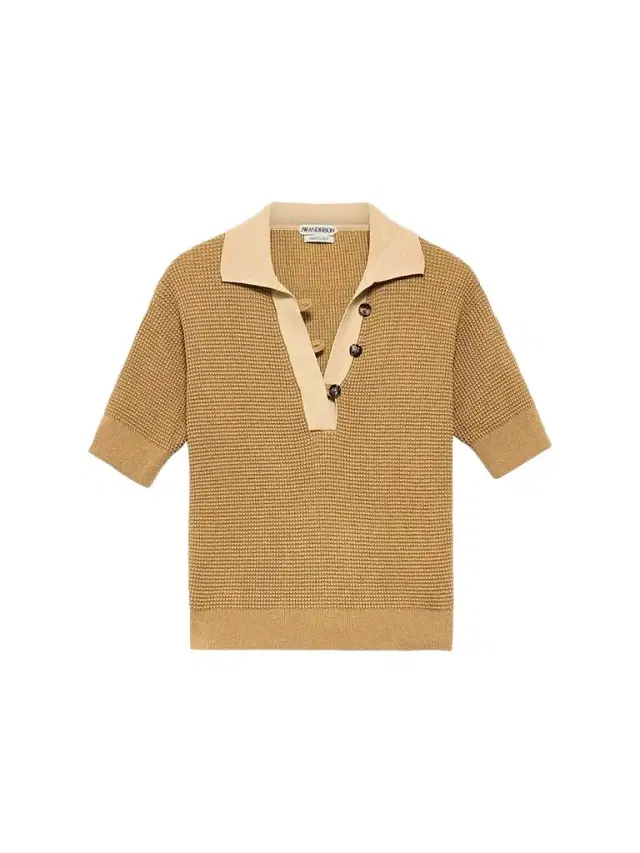 Women's Textured Cotton-Blend Polo Sweater
