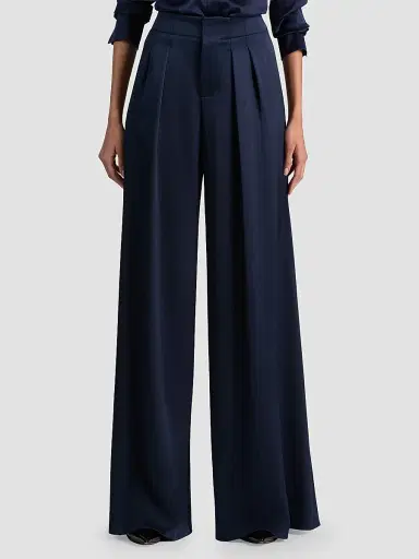 Alice + Olivia Women's Eloise Pleated-Front Wide-Leg Pants | Thumbnail 4