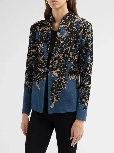 Misook Women's Abstract Speckled-Knit Jacket | Thumbnail 4