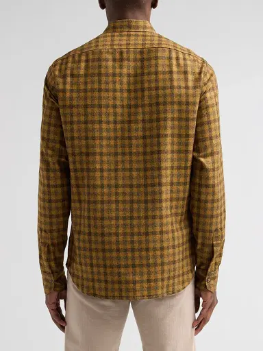 Kiton Men's Buba Plaid Cashmere Snap-Front Shirt | Thumbnail 3 Kiton Men's Buba Plaid Cashmere Snap-Front Shirt | Thumbnail 3