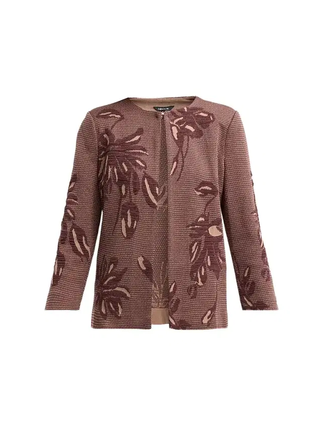 Misook Women's Heritage Floral Jacquard Jacket