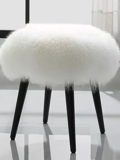 The Uttermost Co Wooly Accent Stool | Thumbnail 4