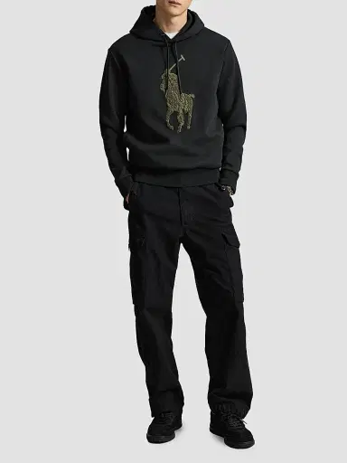 Polo Ralph Lauren Men's Big Pony Double-Knit Hoodie | Thumbnail 2 Polo Ralph Lauren Men's Big Pony Double-Knit Hoodie | Thumbnail 2