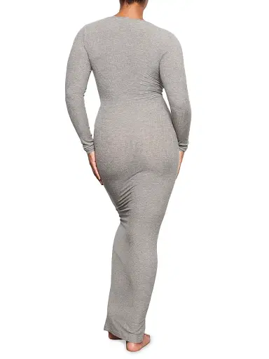 Skims Women's Soft Lounge Long-Sleeve Dress | Thumbnail 4