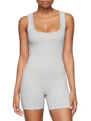 Skims Women's Cotton Rib Onesie Bodysuit | Thumbnail 3