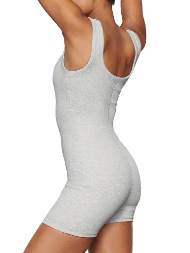 Skims Women's Cotton Rib Onesie Bodysuit | Thumbnail 4