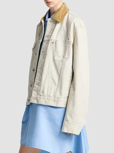 JW Anderson Women's Corduroy Collar Denim Jacket | Thumbnail 5 JW Anderson Women's Corduroy Collar Denim Jacket | Thumbnail 5