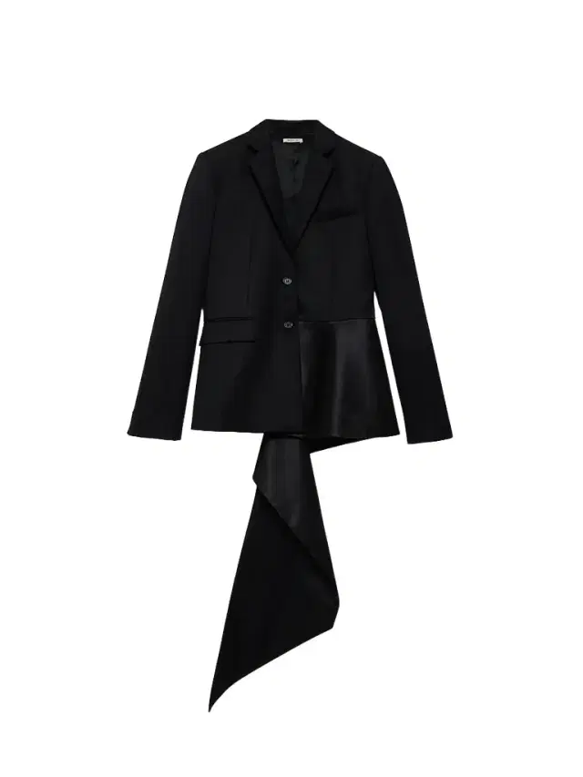 Women's Draped Asymmetric Wool Jacket