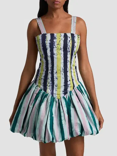 Busayo Women's Ayoife Striped Cotton Minidress | Thumbnail 3