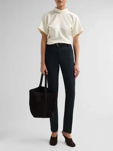 TOTEME Women's Medium Belted Suede Tote | Thumbnail 5