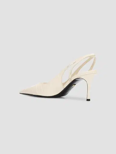 Ferragamo Women's Dafne 70MM Croc-Embossed Slingback Pumps | Thumbnail 4