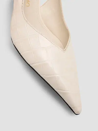 Ferragamo Women's Dafne 70MM Croc-Embossed Slingback Pumps | Thumbnail 6