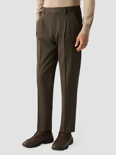 Zegna Men's Cotton and Wool Pants | Thumbnail 3 Zegna Men's Cotton and Wool Pants | Thumbnail 3