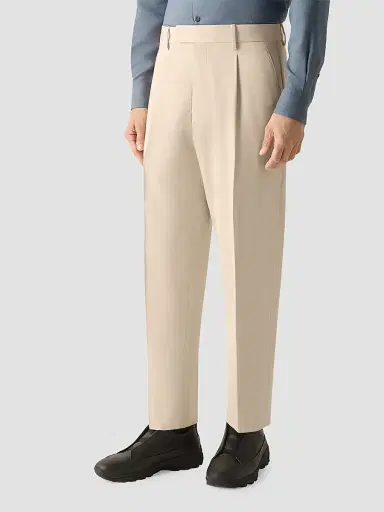 Zegna Men's Cotton and Wool Pants | Thumbnail 3 Zegna Men's Cotton and Wool Pants | Thumbnail 3