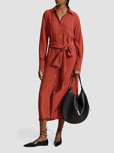 Polo Ralph Lauren Women's Geometric Floral Print Midi Shirtdress | Thumbnail 2