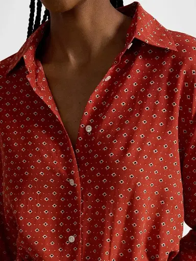 Polo Ralph Lauren Women's Geometric Floral Print Midi Shirtdress | Thumbnail 5