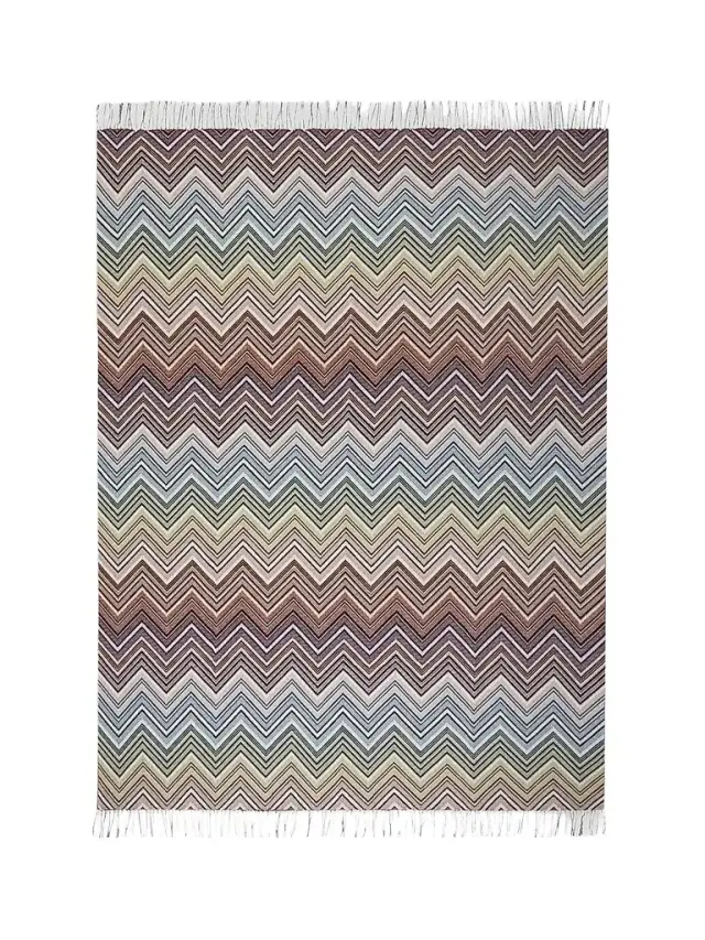 Missoni Perseo Chevron-Striped Wool & Cashmere Throw Blanket