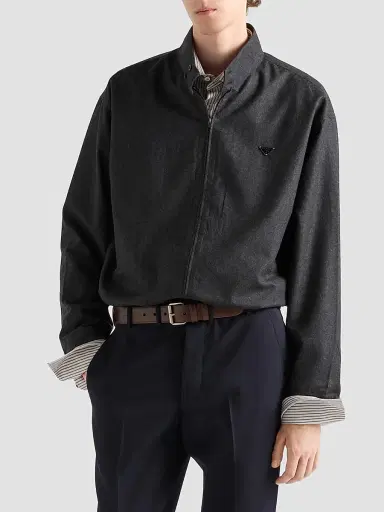 Prada Men's Wool Shirt | Thumbnail 3
